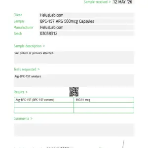 BPC-157 ARG 500mcg x 60pcs